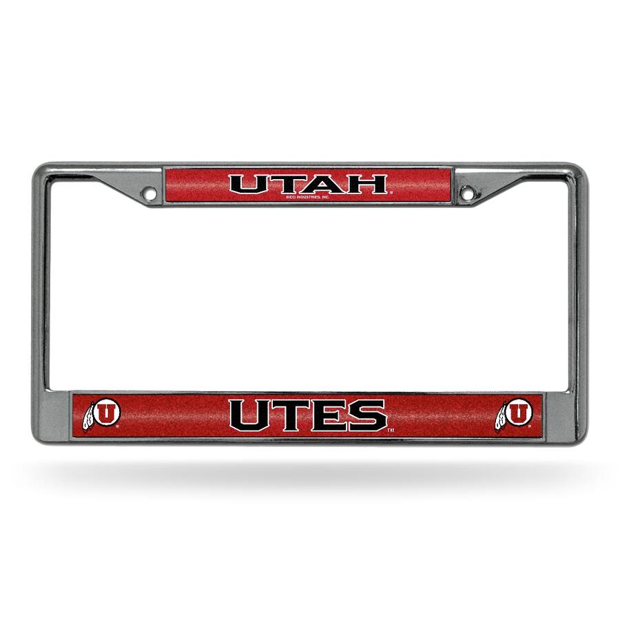 Rico Industries Utah Runnin' Utes Standard Size Chrome License Plate ...