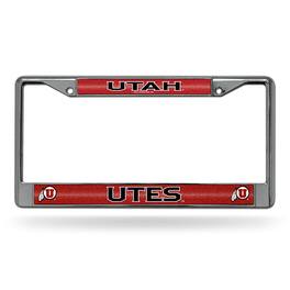 Rico Industries - Utah Runnin' Utes Sparkly Glitter Bling Look Chrome License Plate Frame - Multi