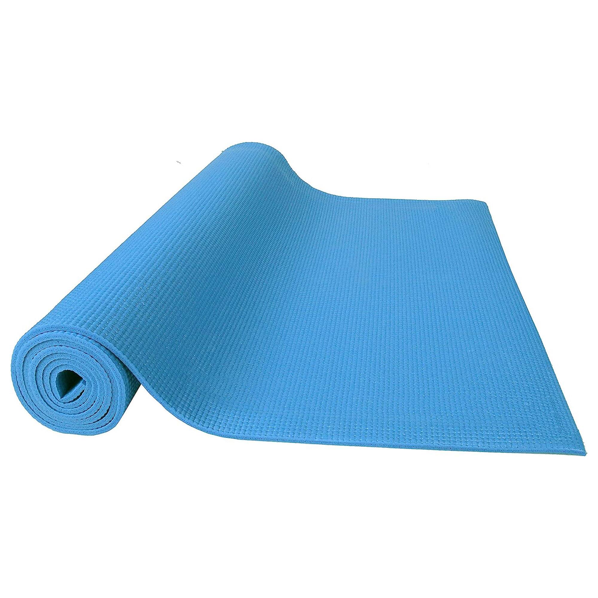 Alt View 10. Signature Fitness - Signature Fitness All Purpose High Density No Tear Exercise Mat w/Strap, Blue - Blue.