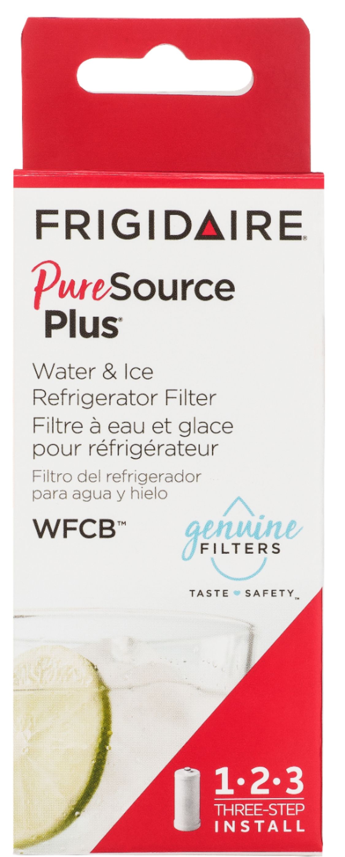 Angle View: Replacement Water Filter for Select Electrolux & Frigidaire Refrigerators - White