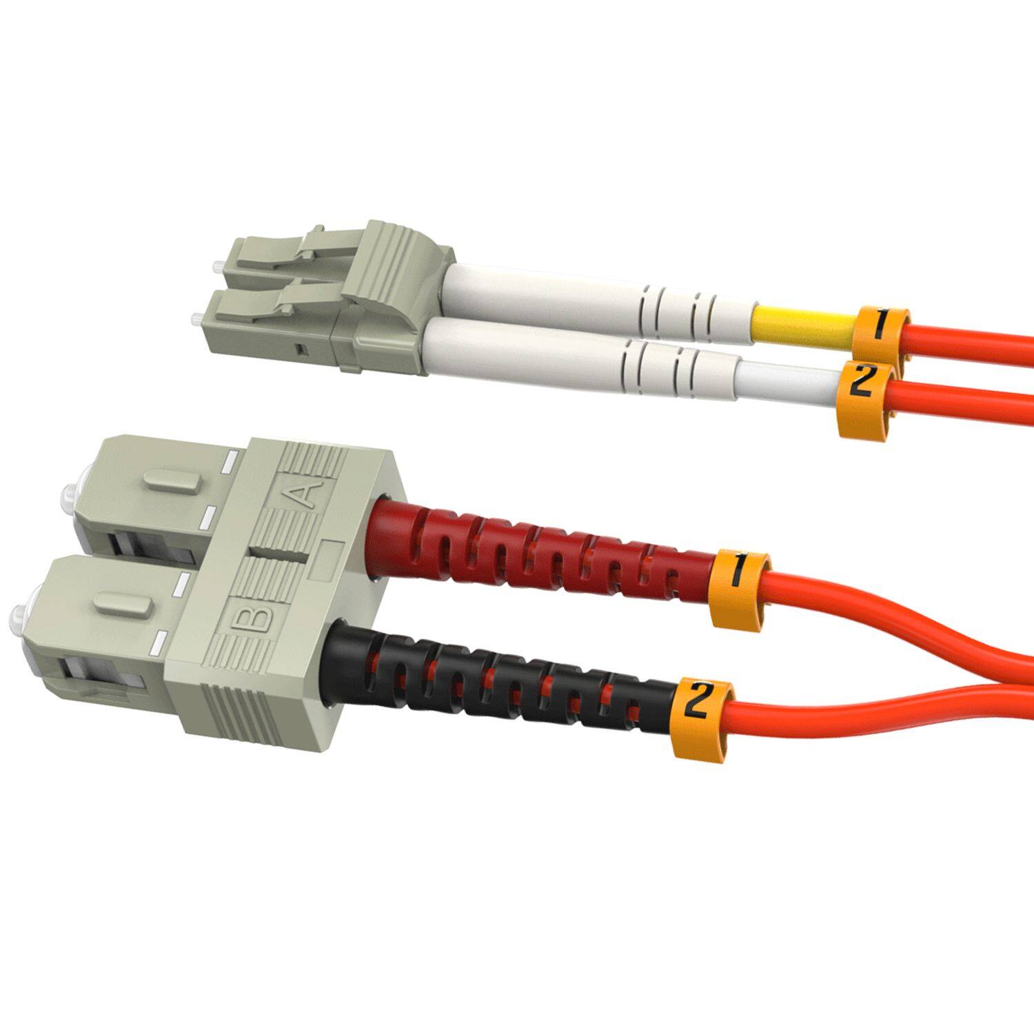 Angle. Sanoxy - 5m LC/SC Duplex 50/125 Multimode OM2 Fiber Optic Cable - Multi.