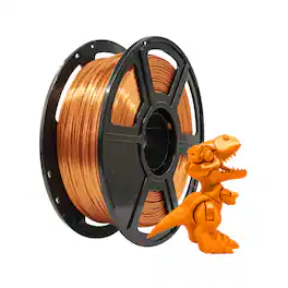 Flashforge - 3D Printer Filament Silk PLA 1.75mm 1kg Spool-Dimensional Accuracy +/- 0.02mm - Copper