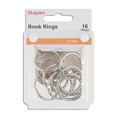 "Staples - Book Rings, 1"", 16/Pack (32007) - Silver" price history on PriceWatchPro