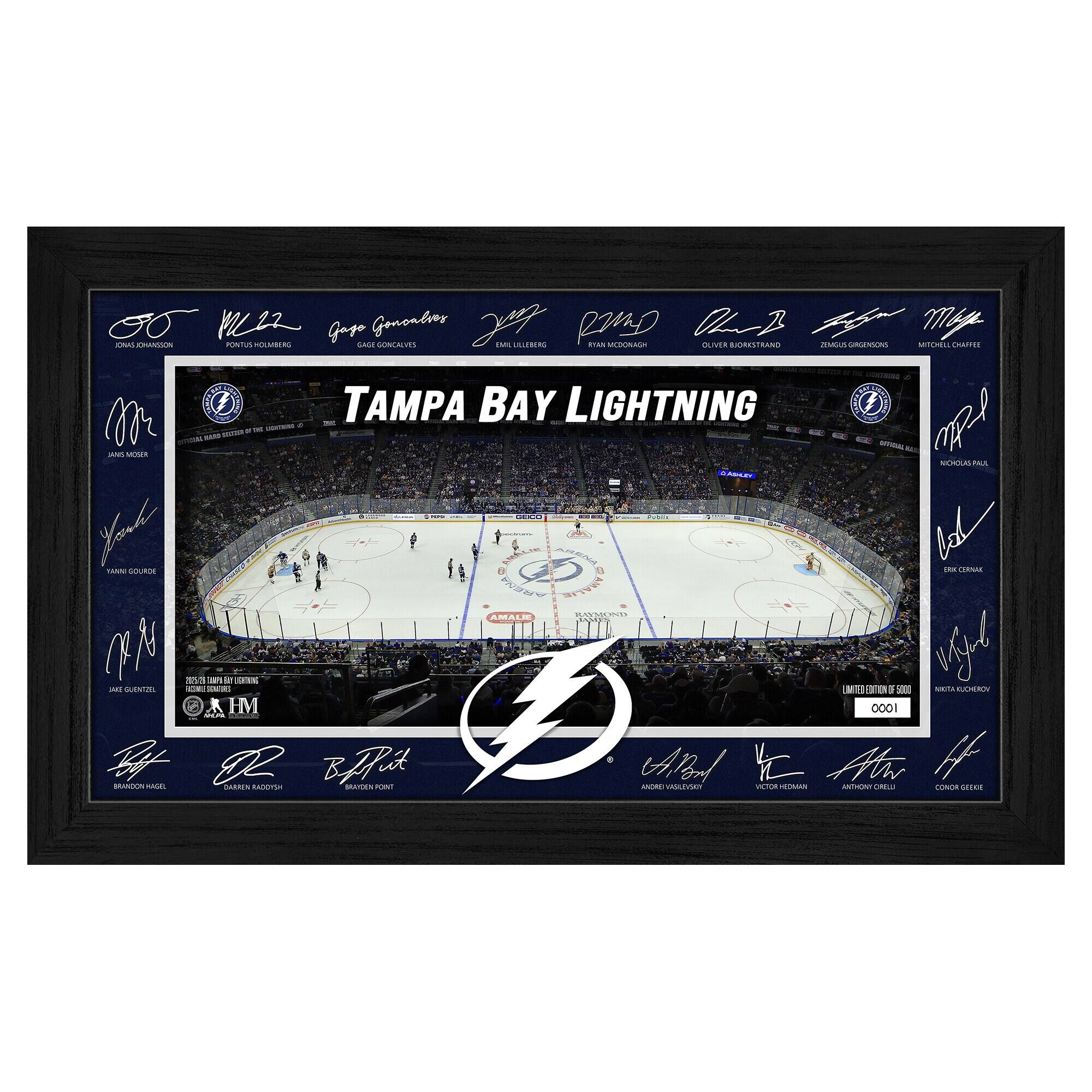 Tampa Bay Lightning 2025 Signature Rink Framed Art