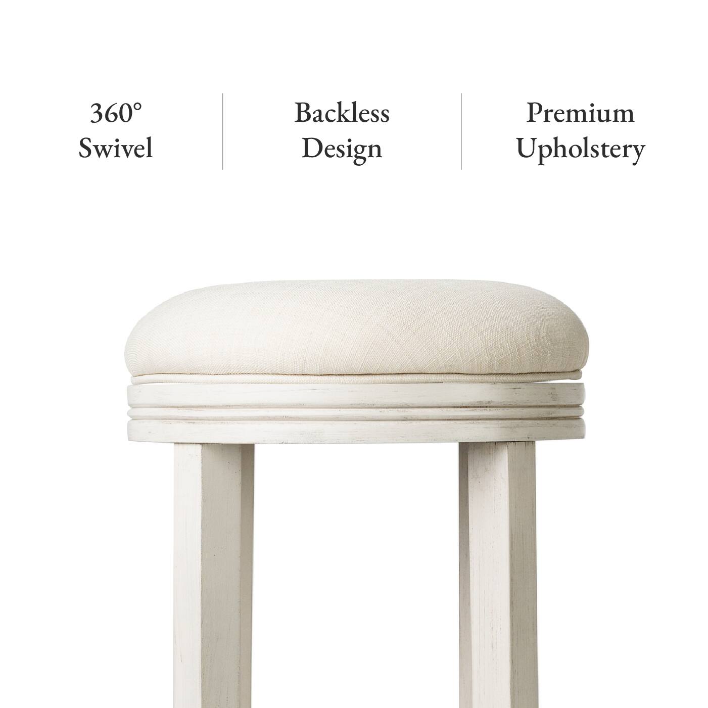 360° Swivel Backless Design Premium Upholstery