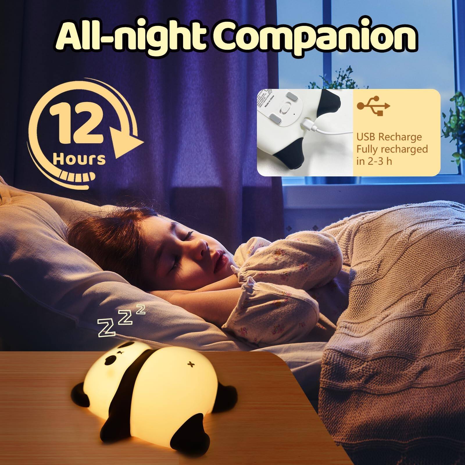 All-night Companion

12 Hours

USB Recharge
Fully recharged in 2-3 h