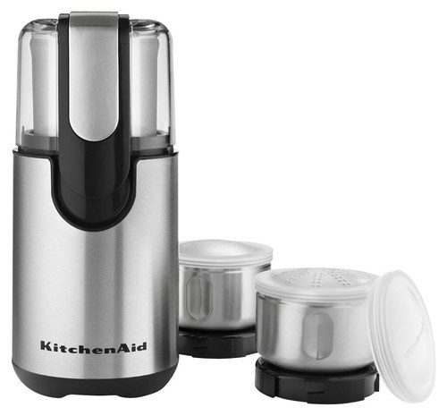 Angle View: KitchenAid Coffee and Spice Grinder, Onyx Black, BCG211