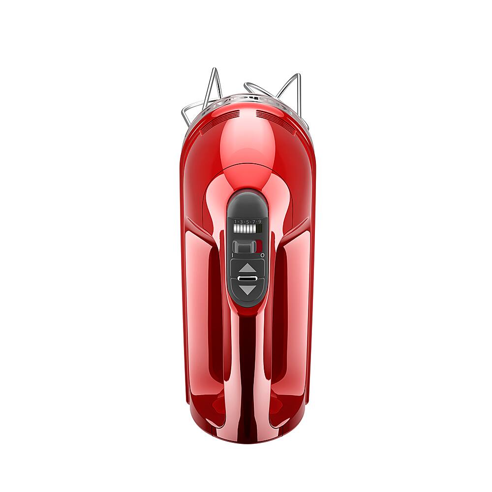 Alt View 1. KitchenAid - 9-Speed Hand Mixer with Turbo Beater II Accessories in Candy Apple Red - Red.