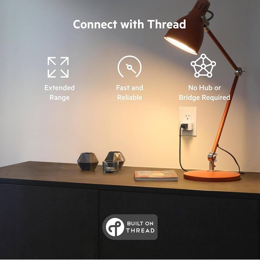 Alt View 1. RTMB - Smart Plug with Thread, Works with Apple HomeKit, Easy NFC Setup - White.