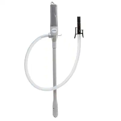 Front. Jumbl - Automatic Fuel Transfer Pump W/Auto-Stop, D Battery Powered, Fits All Size Cans, 2.3 Gal/Min - Gray.