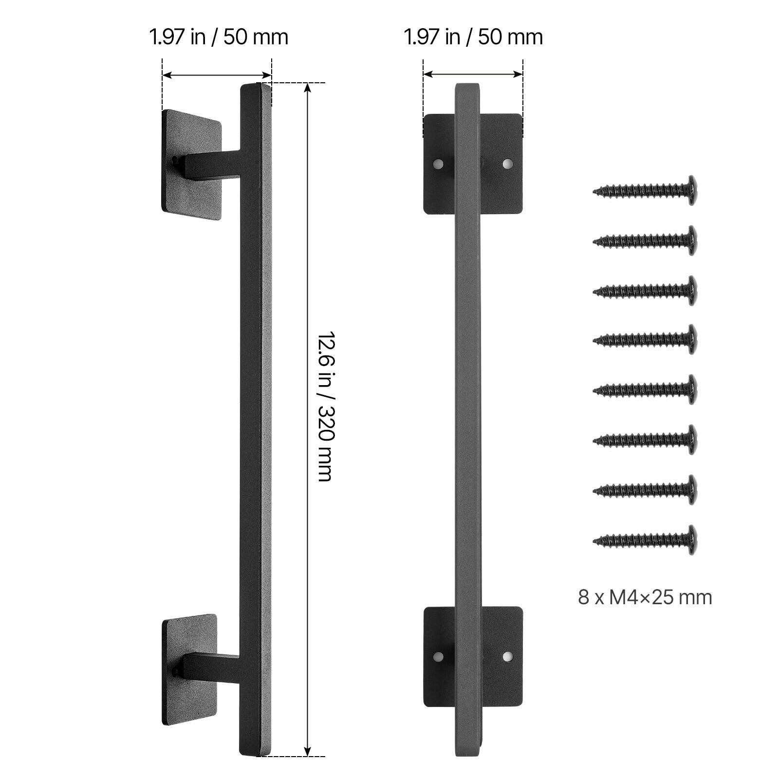 1.97 in / 50 mm  
12.6 in / 320 mm  
8 x M4x25 mm