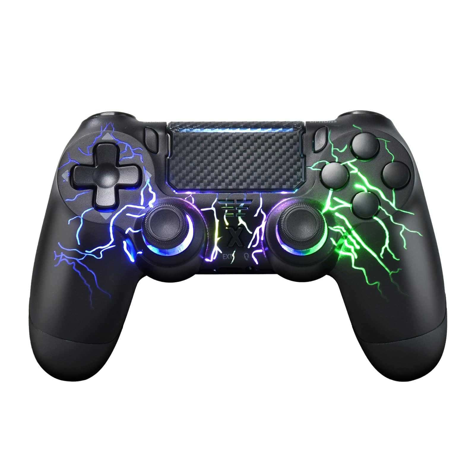 Reds Spade - Wireless Controller For Ps4 ps4 Pro ps4 Slim Pc - Lightning Pattern Rgb Illumination Hall Effect Joystick - Default