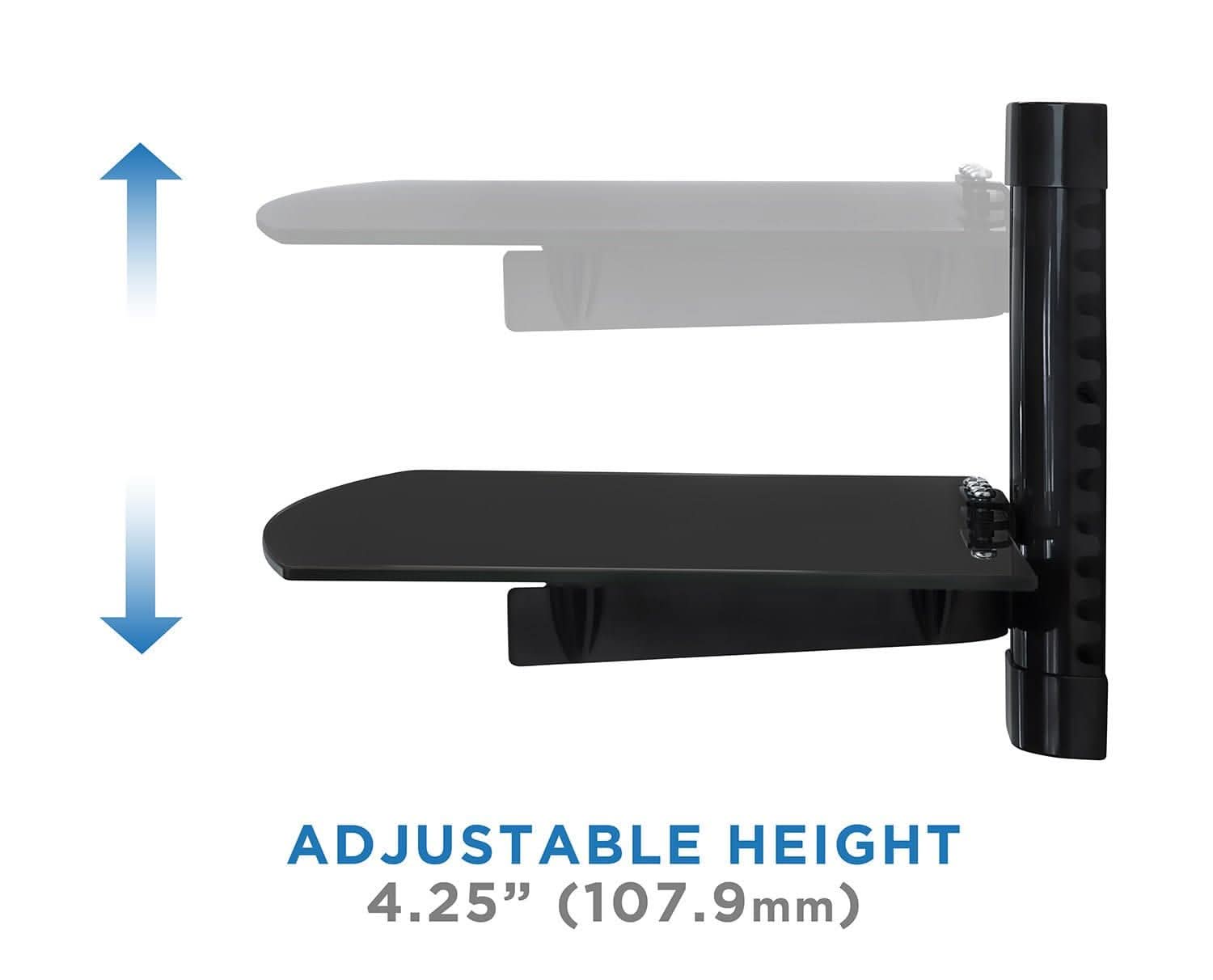 ADJUSTABLE HEIGHT  
4.25" (107.9mm)