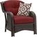 Left. Hanover - Strathmere 6-Piece Rectangular Patio Set - Crimson Red/Brown.