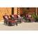 Alt View 22. Hanover - Strathmere 6-Piece Rectangular Patio Set - Crimson Red/Brown.