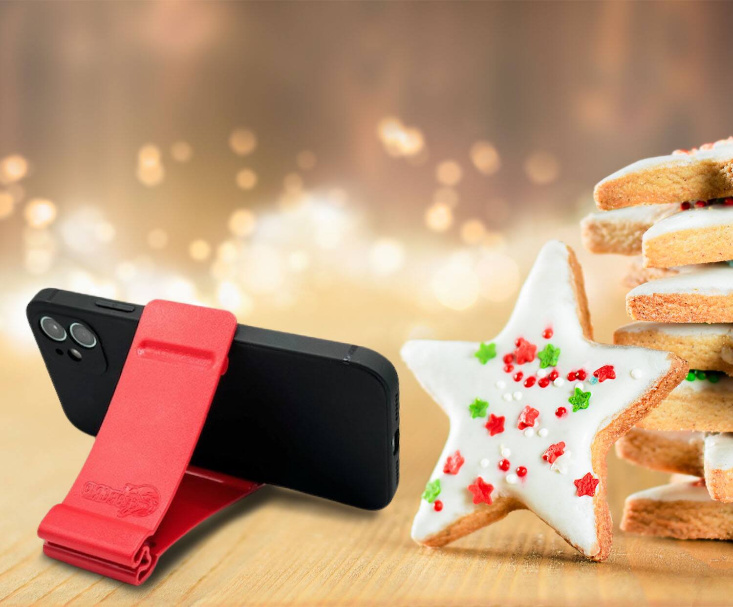 Back. GoBrands - GatorGrip Phone Stand - Red.