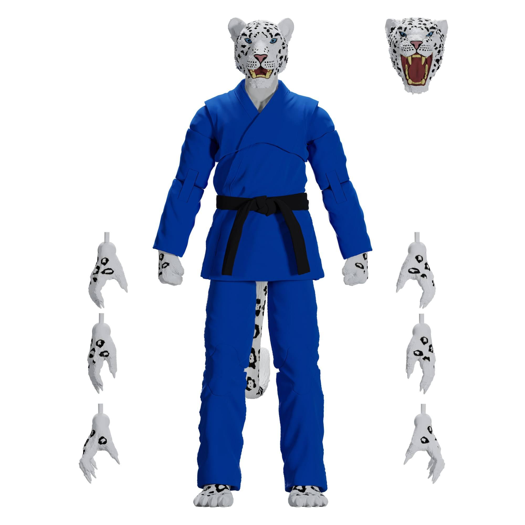 Zoo Jitsu Fighters 6 Inch Action Figure | Shadow the Snow Leopard with Blue Gi