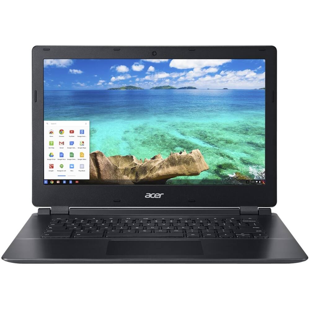 Front. Acer - 13.3" Chromebook - Tegra K1 - 4GB Memory - 16GB Solid State Drive - Black.