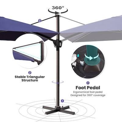 360°

1. Ergonomical foot pedal
   - Designed for 360° coverage

2. Stable Triangular Structure