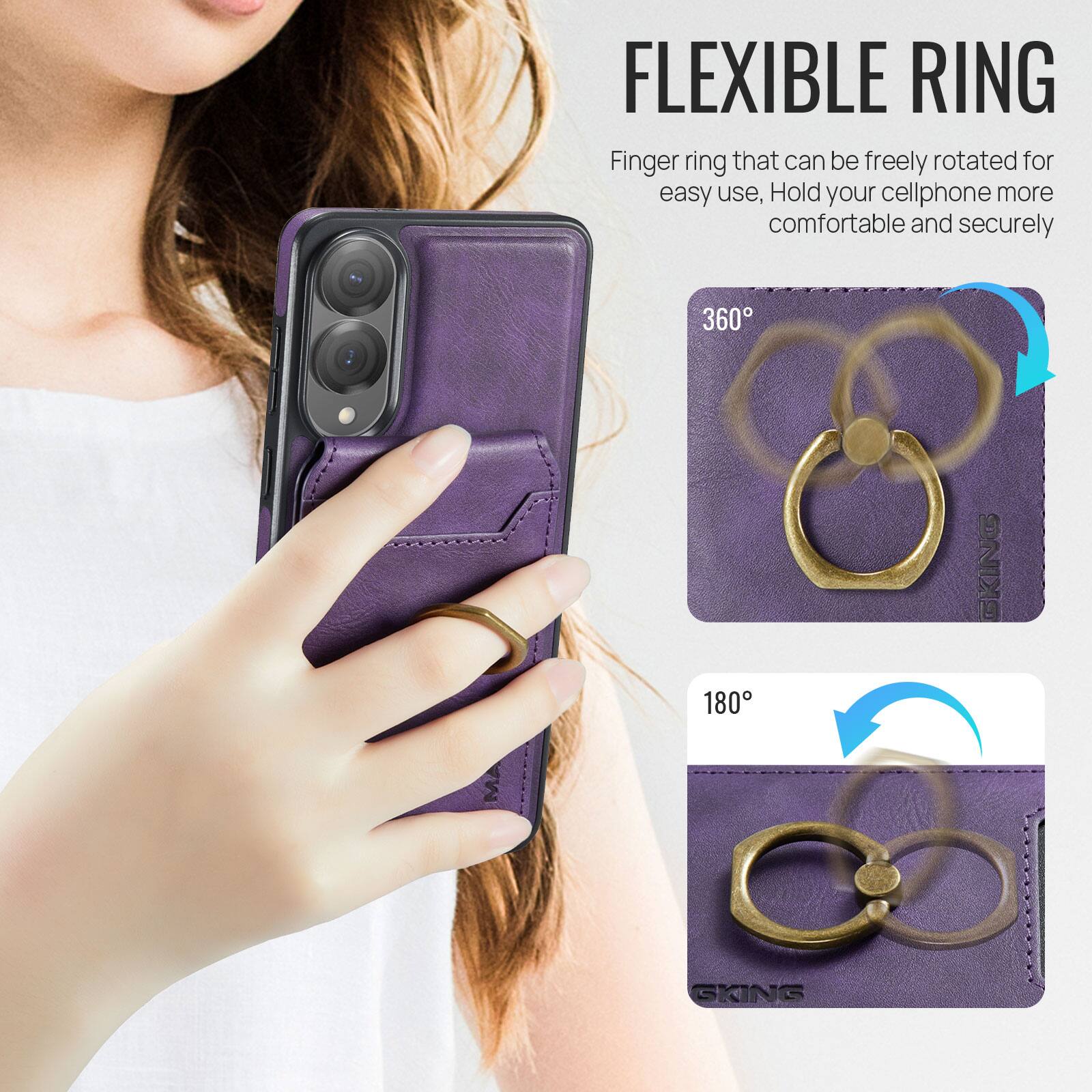 FLEXIBLE RING

Finger ring that can be freely rotated for easy use, Hold your cellphone more comfortable and securely

360°

180°