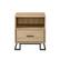 Front Zoom. Walker Edison - Contemporary 1-Drawer Metal and Wood Nightstand - Coastal Oak.