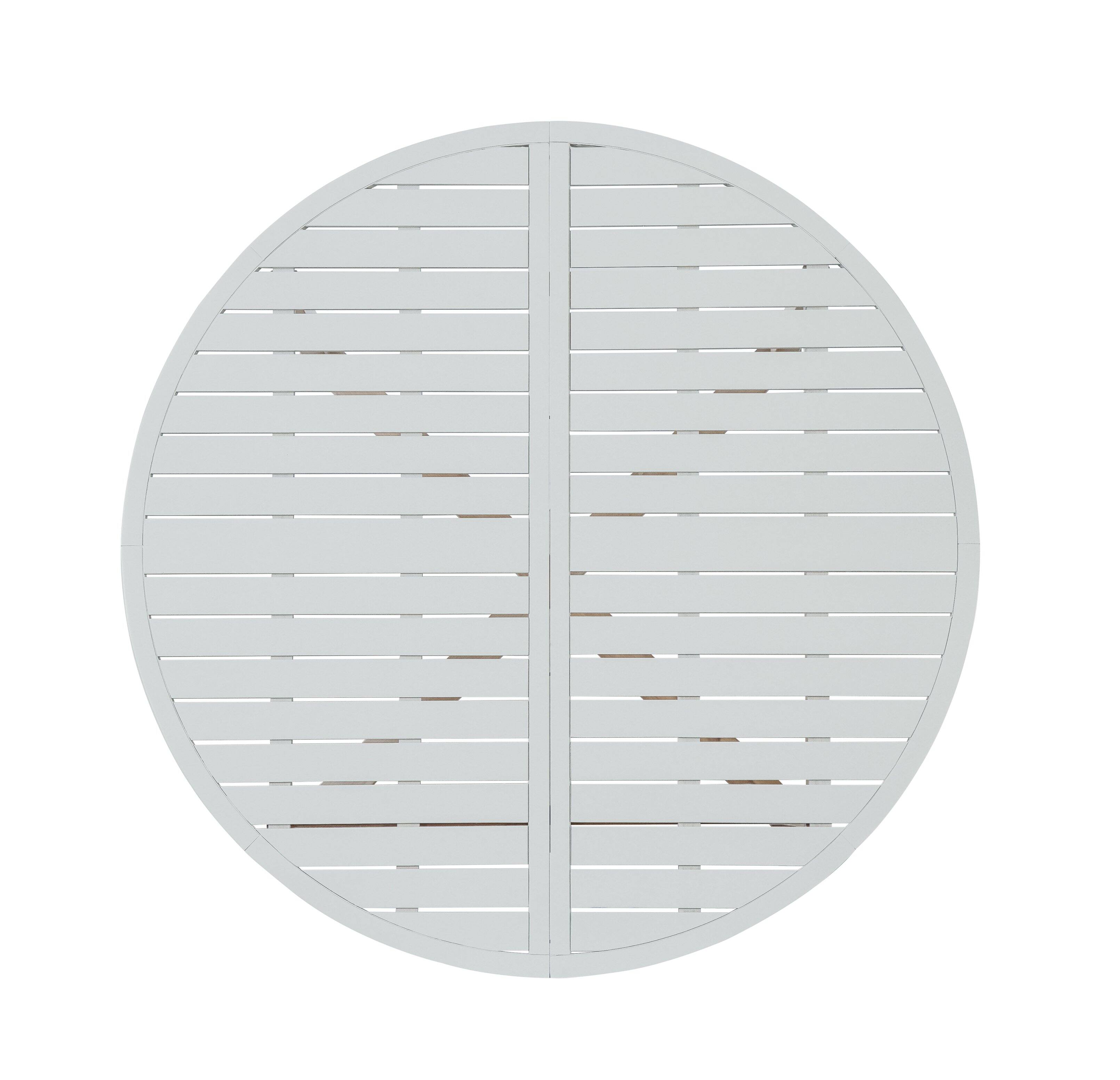 Alt View 1. Mondawe - 5-Piece Outdoor Dining Set with 4 Acacia Wood Chairs,47.2" Round Dining Table with Umbrella Hole - Brown+White.