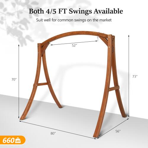 Both 4/5 FT Swings Available  
Suit well for common swings on the market  
52" 70" 73" 660 LBS 80" 56"