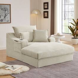 Loheer - Loheer- 3.9x5.6x2.9 ft Camel Cushioned Lounge Sofa Modern Compression Couch Unique Cushion for Living Room Bedroom - Camel