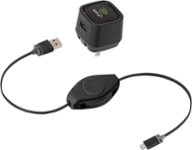 Front Zoom. ReTrak - Micro USB Wall Charger - Black.