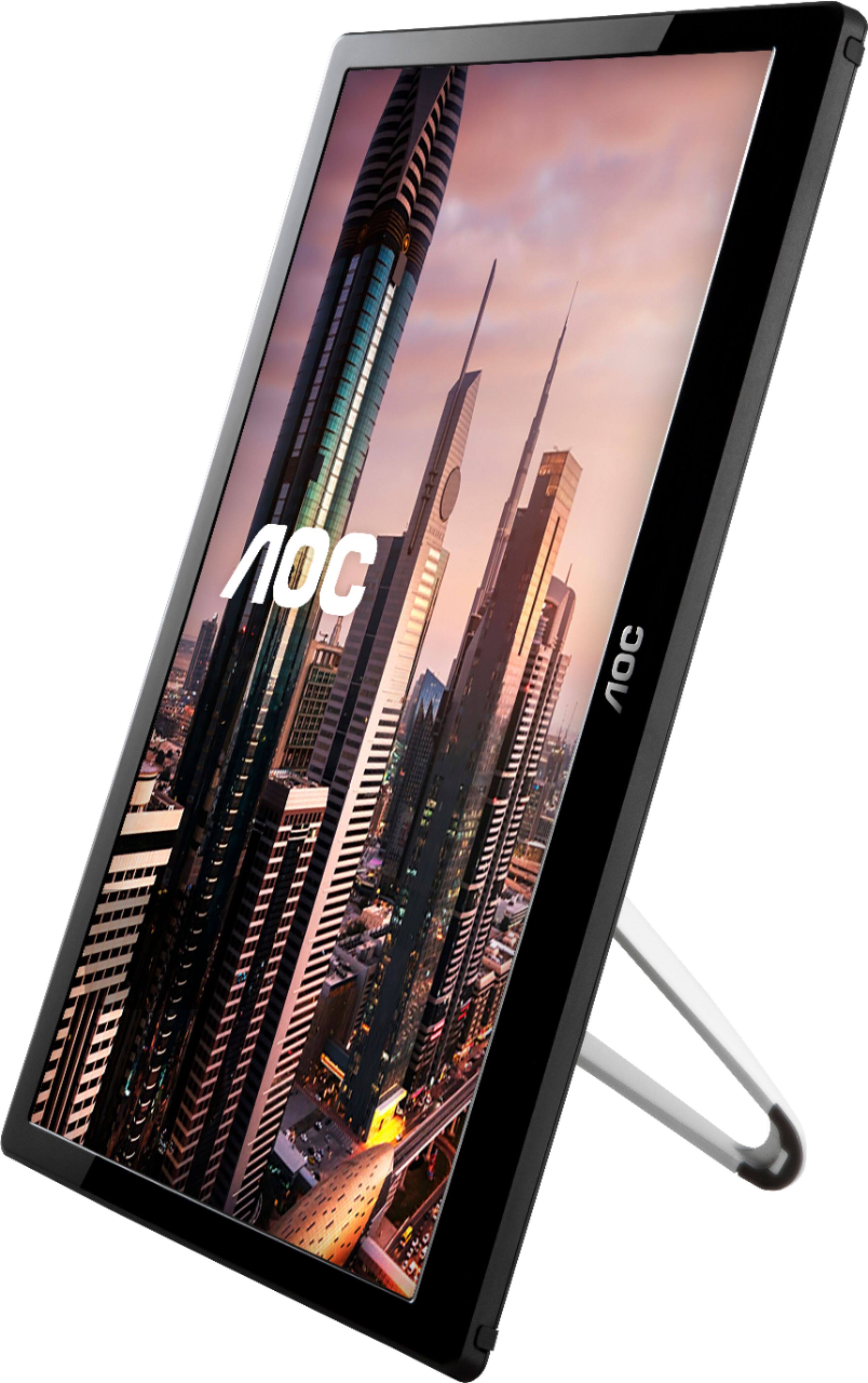 Alt View 11. AOC - E1659FWU 15.6" USB-3.0 Portable LED HD Monitor (USB) - Glossy Piano Black.