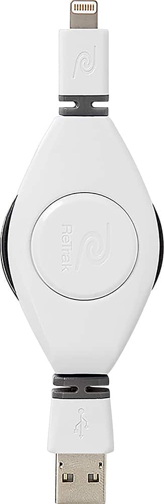 Front. ReTrak - 3.2' USB 2.0-to-Lightning Charge-and-Sync Cable - White.
