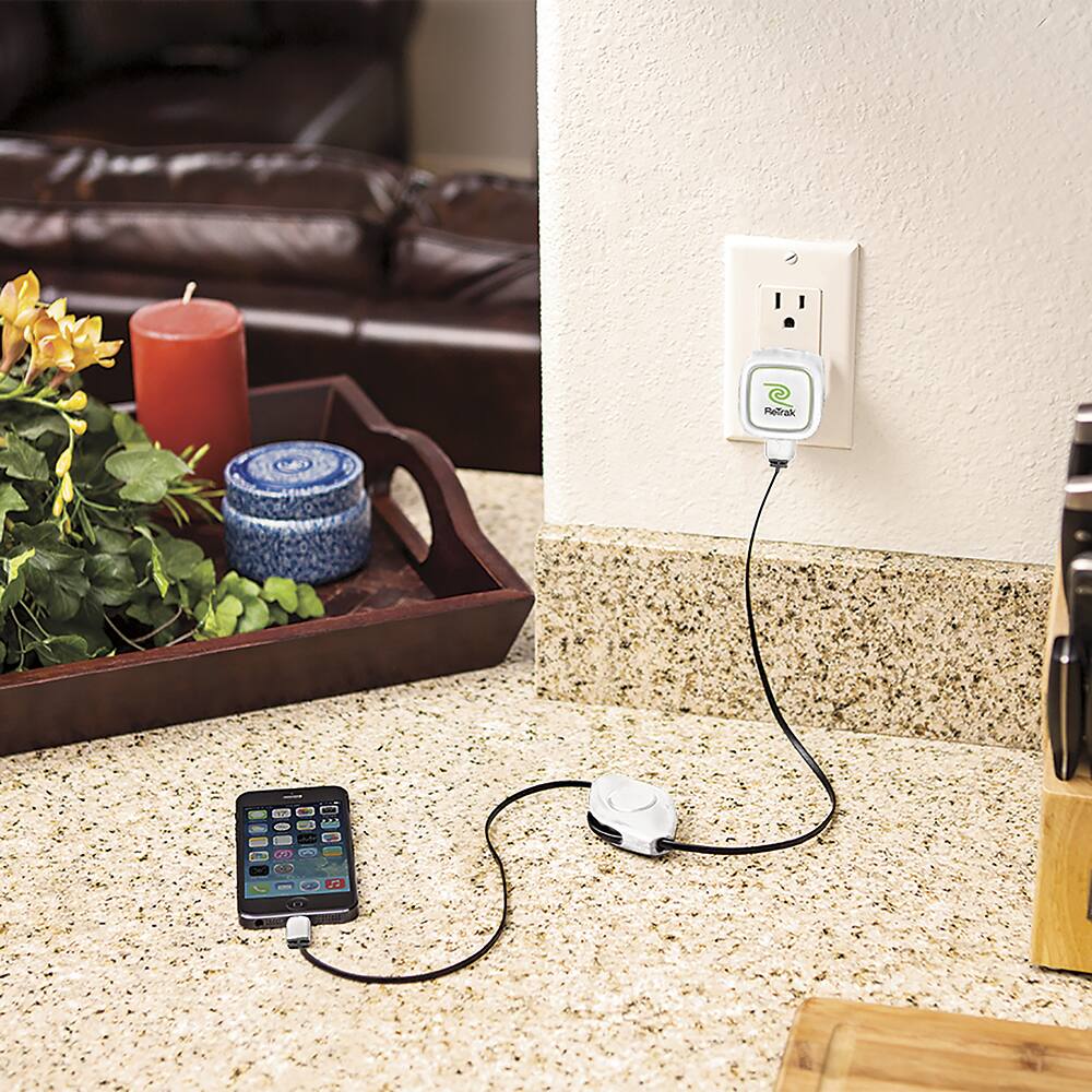 Alt View 12. ReTrak - USB Wall Charger - White.