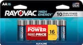 Rayovac - High Energy AA Batteries (16 Pack), Double A Alkaline Batteries