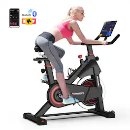 HARISON - Magnetic Exercise Bike for Home 380 LB Capacity with Bluetooth, Stationary Bike with iPad Holder (HR-X12 - Black