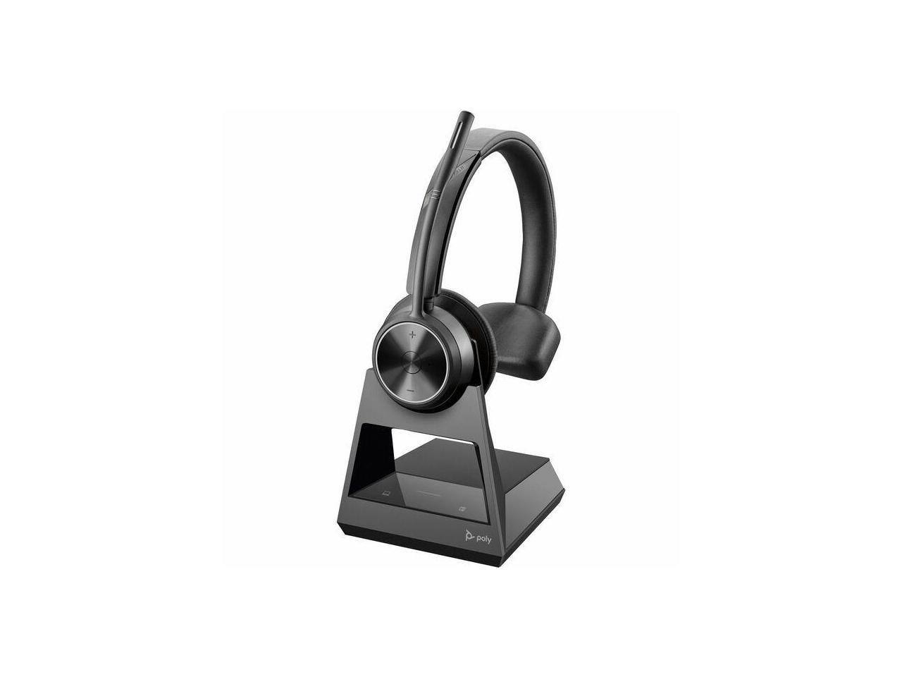 Front. HP - HP Savi 7300 Office Series Ultra-secure wireless DECT™ headset system - Black.