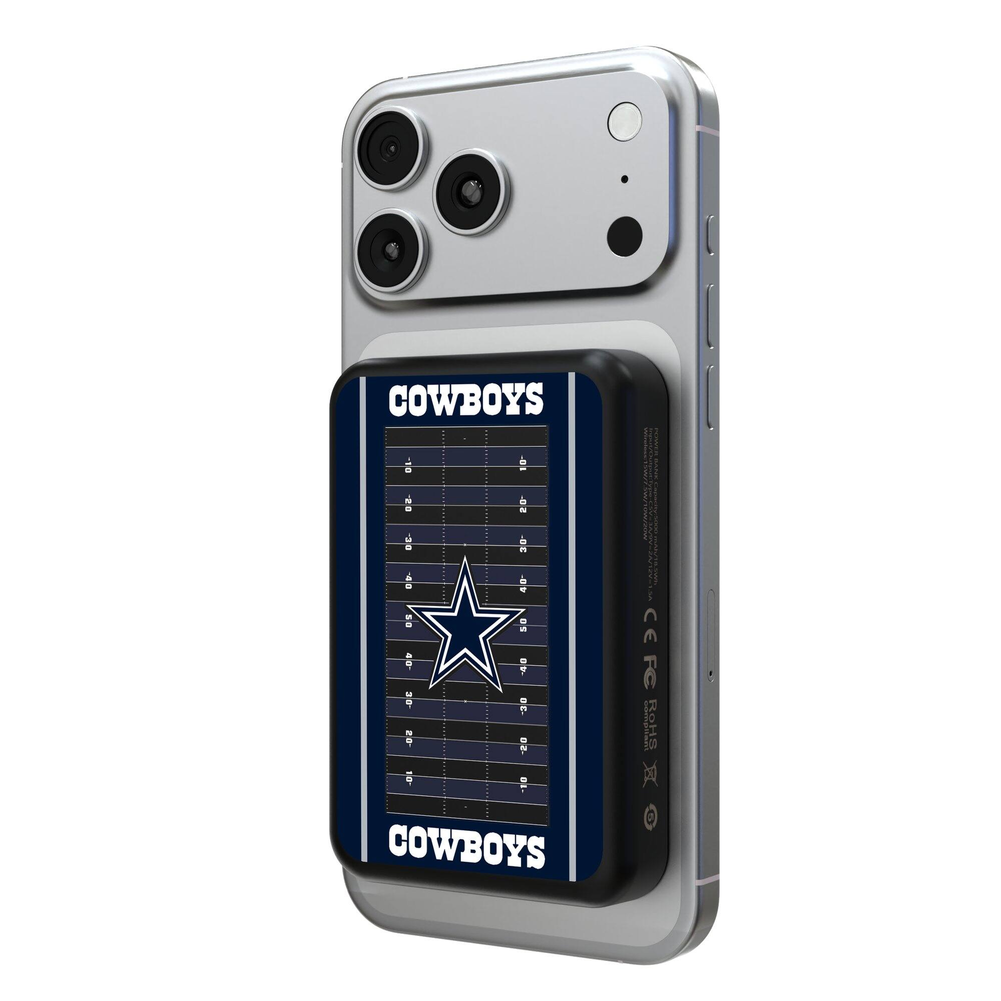 Keyscaper - Dallas Cowboys Field Wireless Power Bank - Multicolor