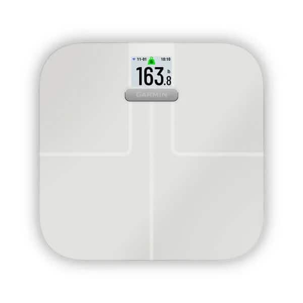 Garmin - Index S2, Smart Scale with Wireless Connectivity, Measure Body Fat, Muscle, Bone Mass, Body Water% and More, Whit