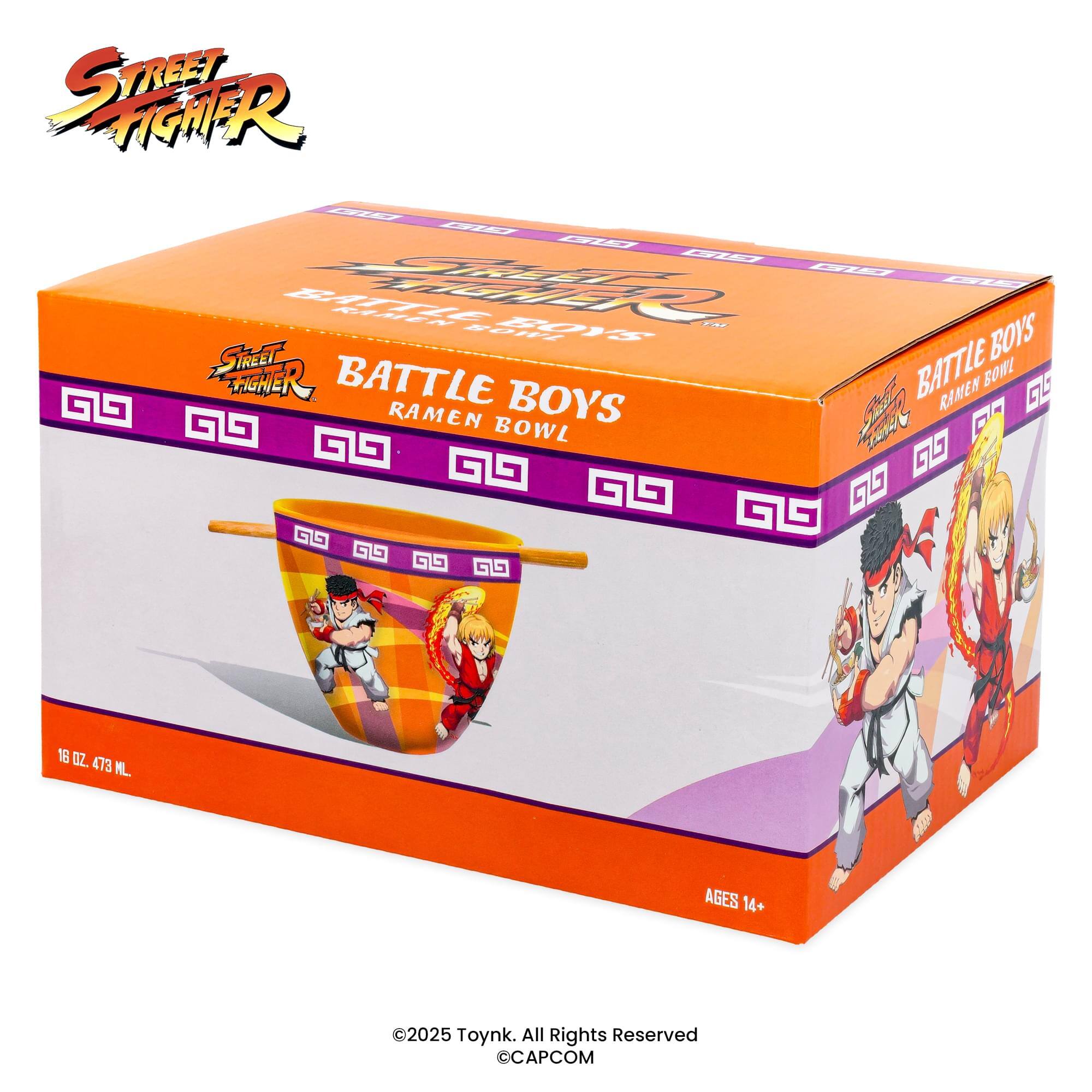 Street Fighter Battle Boys Ramen Bowl

18 OZ. 473 ML

AGES 14+

©2025 Toynk. All Rights Reserved
©CAPCOM