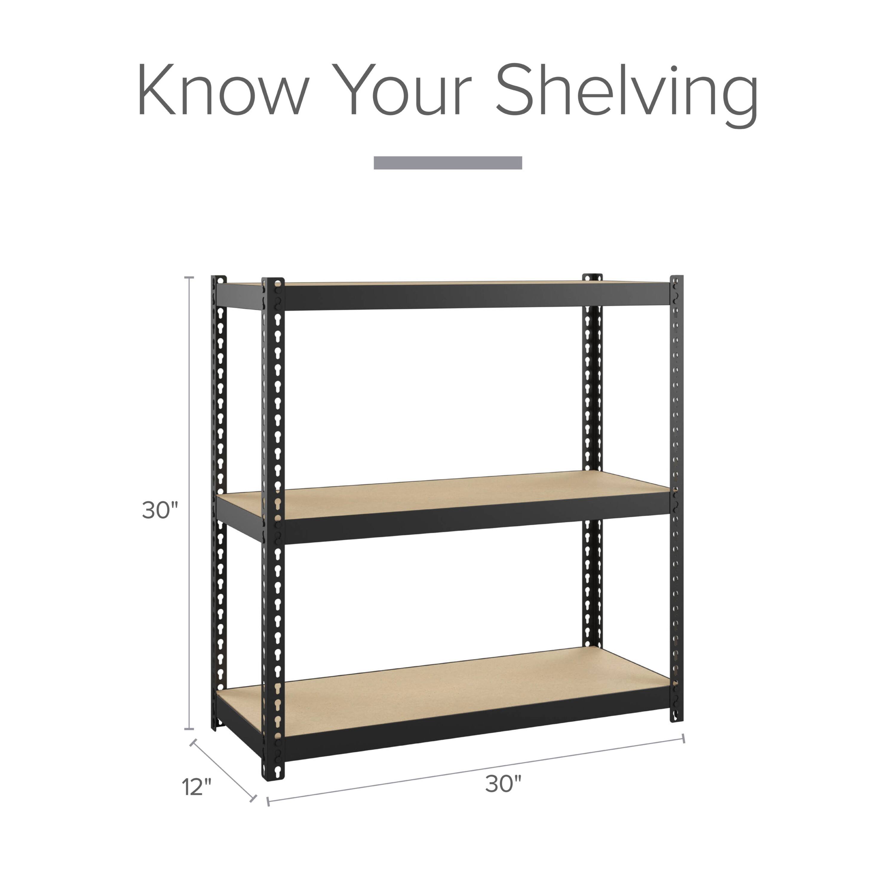 Know Your Shelving
30"
12" 30"