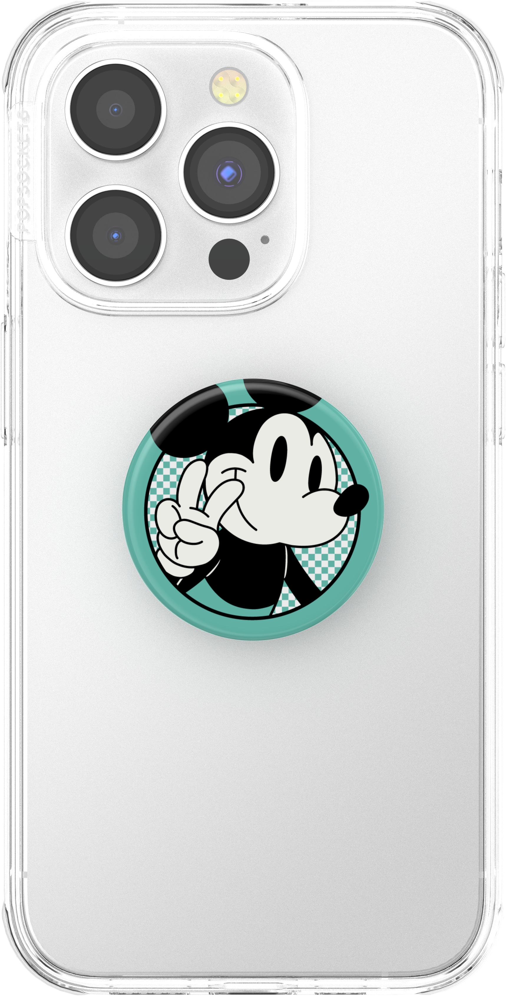 Left. PopSockets - Adhesive PopGrip Universal Grip & Stand for Cell Phones - Disney Peace Out Mickey.