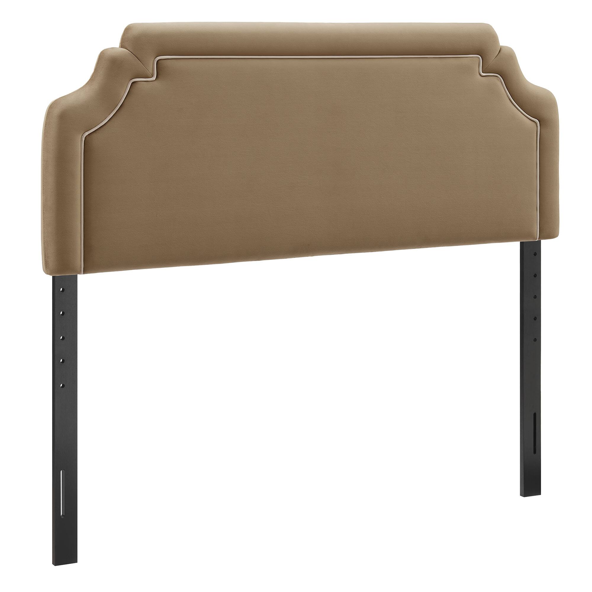 Angle. Modway - Magnolia Stain-Resistant Performance Velvet Headboard by Modway - Taupe Almond.