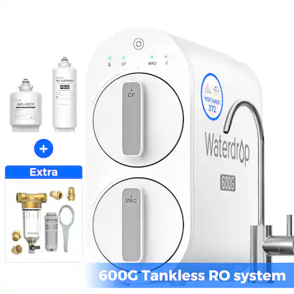 CF MRO - WO-IUPEMRO - P600 : - WD-G2CF + Extra CF MRO - NSF/ANSI 372 Waterdrop 600G Tankless RO system
