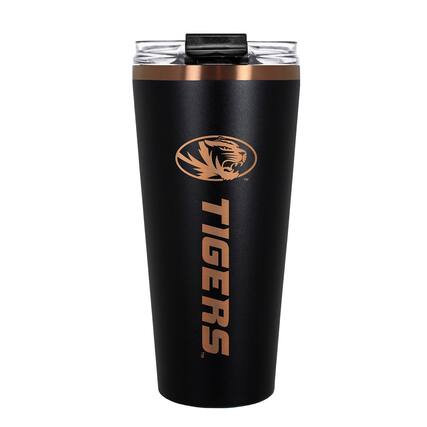 Front. Great American Products - Missouri Tigers 30oz. Big Slim Tumbler - Black.