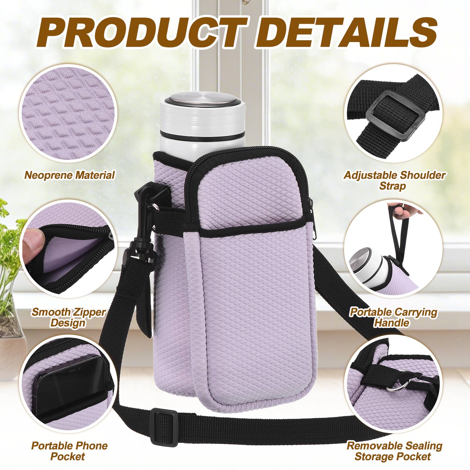PRODUCT DETAILS

- Neoprene Material
- Adjustable Shoulder Strap
- Smooth Zipper Design
- Portable Carrying Handle
- Portable Phone Pocket
- Removable Sealing Storage Pocket