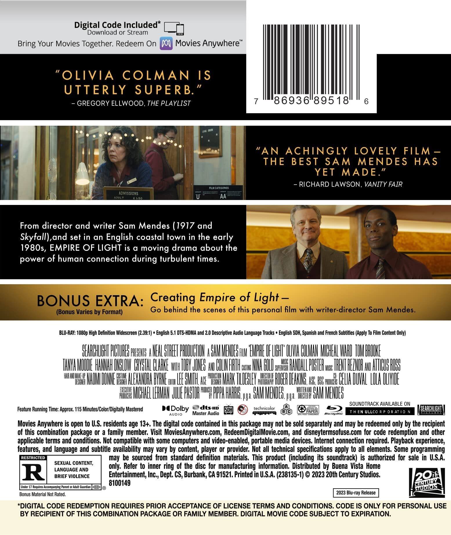Alt View 1. Empire of Light   - BLU-RAY.
