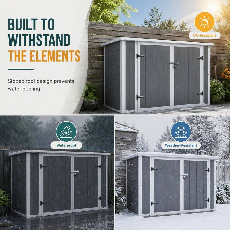 BUILT TO WITHSTAND THE ELEMENTS

- UV-Resistant
- Sloped roof design prevents water pooling
- Waterproof
- Weather-Resistant
