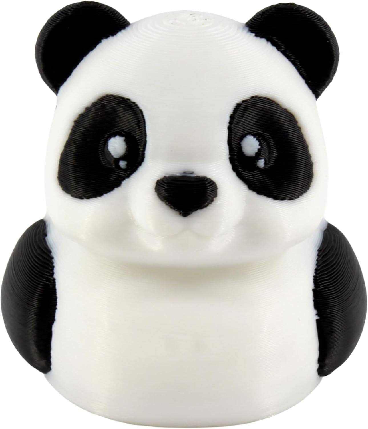 Angle. JuzToys - Panda Duck Figurine, 4x4 Ducking, Fun Car Dashboard Accessory, Unique Duck Figure Gifts, Ducks for Cars by PowerTRC - White|Black.