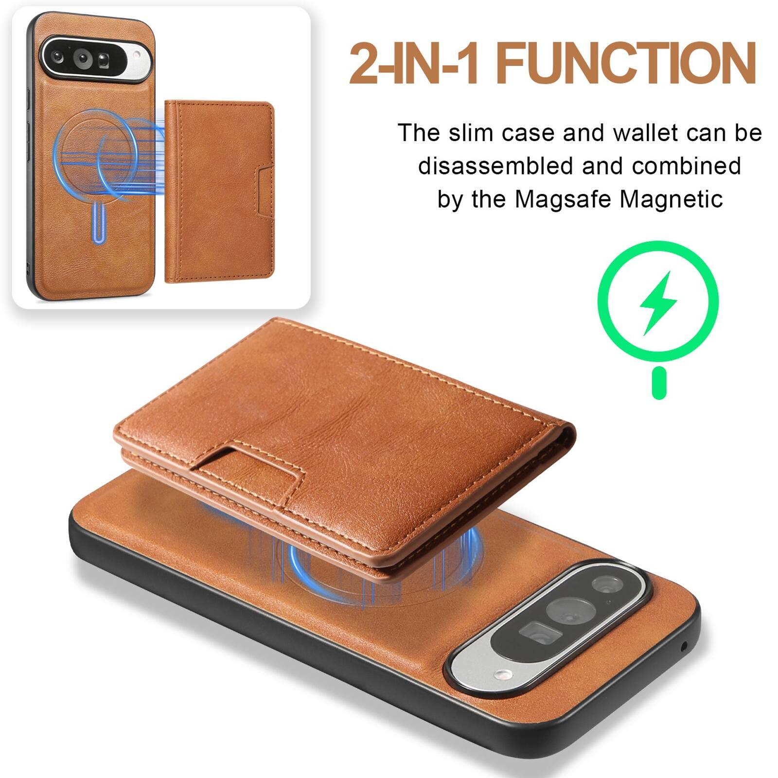 2-IN-1 FUNCTION

The slim case and wallet can be disassembled and combined by the Magsafe Magnetic