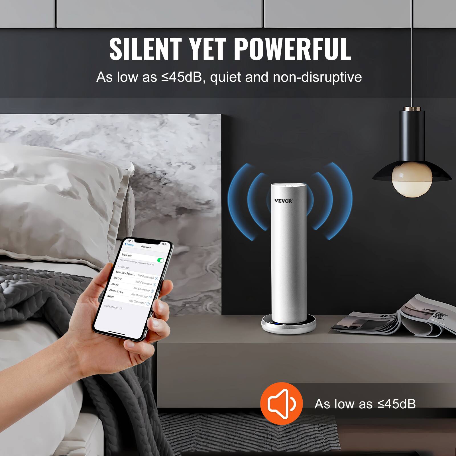 SILENT YET POWERFUL
As low as ≤45dB, quiet and non-disruptive
As low as ≤45dB