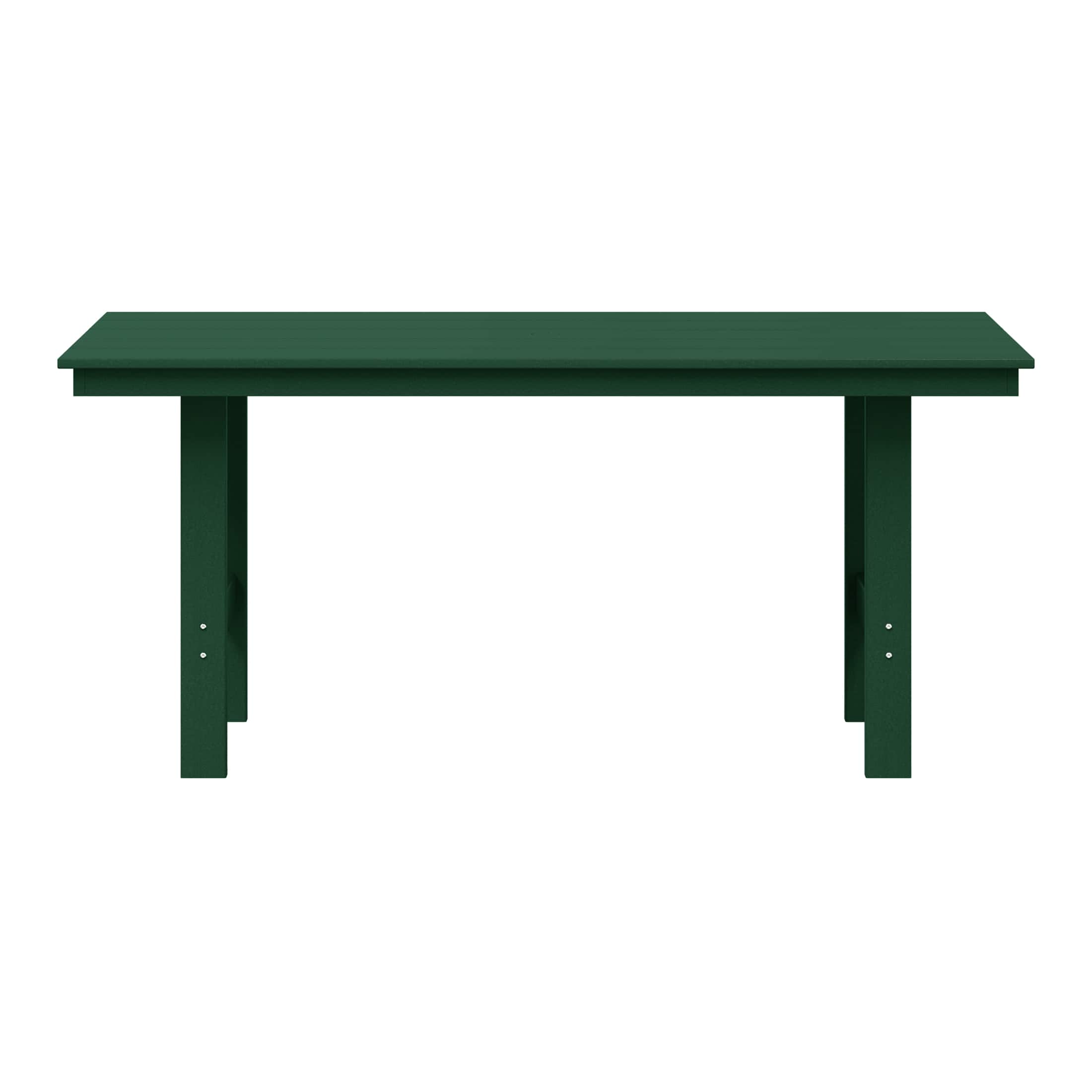 "WestinTrends - Ashore Outdoor Modern HDPE 66"" Wide Rectangle Patio Dining Table for 6 - Dark Green" price history on PriceWatchPro